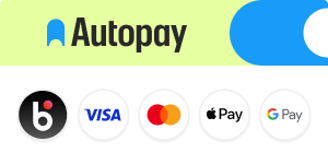 Płać bezpiecznie przez Autopay - Visa, Mastercard, BLIK, Apple Pay, Google Pay